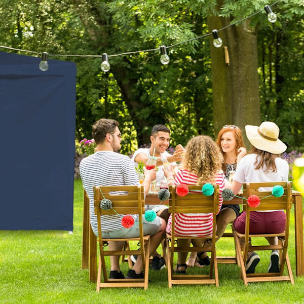 Relaxdays sidovägg för partytält, 2-pack, panel för pavilion 3 x 2 m, vattentät, utan fönster, mörkblå mörkblå, vit