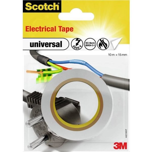 3M universal 4401WHT Scotch® isoleringstejp Vit (L x B) 10 m x 15 mm 1 st.