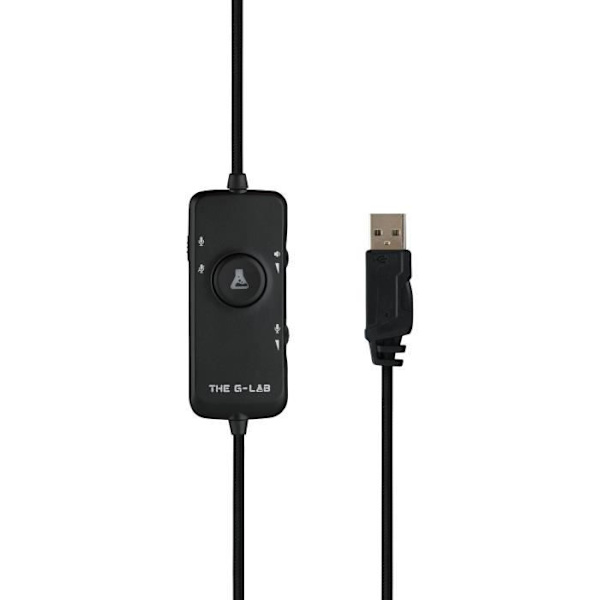 THE G-LAB Korp Thallium Headset med spelmikrofon - 7.1 Digital Sound - PC, PS4-kompatibel