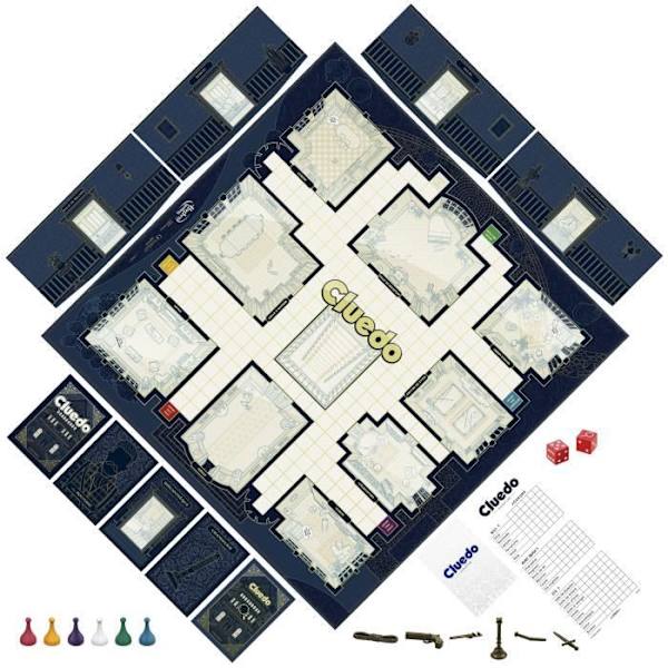 Cluedo Signature, brädspel för familjen, 2 till 6 spelare, premiumförpackning och spelkomponenter, integrerad förvaring, från 8 år. Flerfärgad