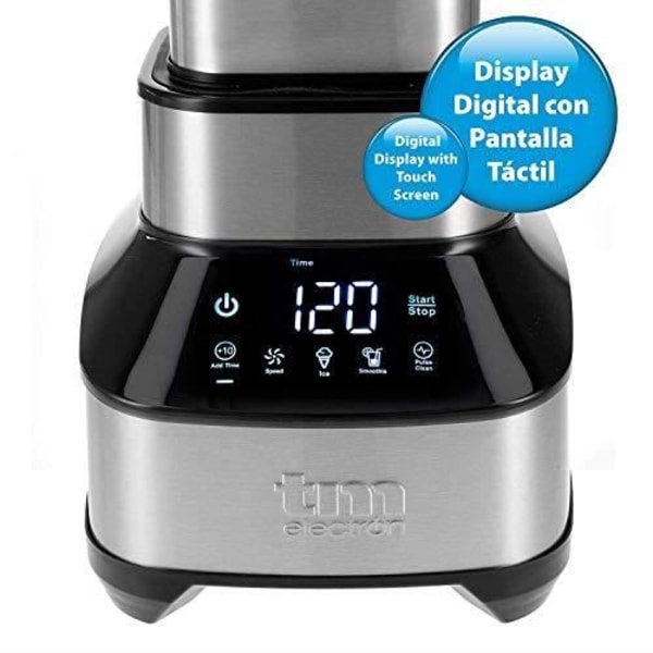 TM Electron tmpba014 Bordsblandare i Tritan 1,8l kapacitet, 1600 W, Stålstruktur och digital skärm, 1600 W i TMPBA01