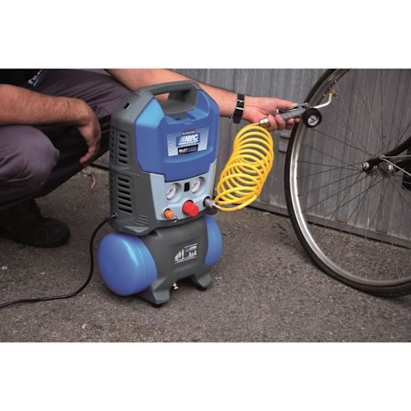 ABAC SUITCASE kolvkompressor - 6 - 1,5 HP - 230 V Mono - 9,6 m3/h - 8b - 6 L blått och svart