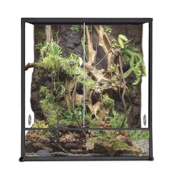 Terrarium - Elegans - Aluminium - 30x30x45 cm - Svart - Reptil svart