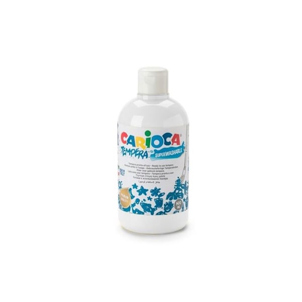 Gouachefärg - CARIOCA - K0027/01 - 500 ml - Vit - Matt VIT
