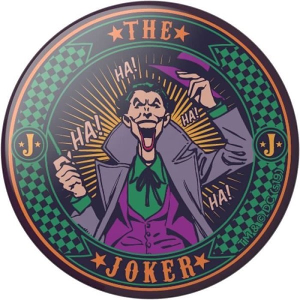 PopSockets PopGrip - Stöd och Grepp för Smartphone och Tablet med En Bytt Topp - The Joker Gloss