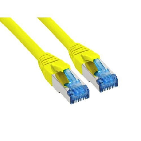 Kat.6(A) S-STP/PIMF patchkabel - INLINE - Gul - 1m - Halogenfri