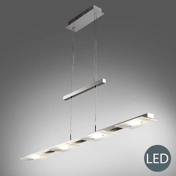 LED pendellampa - B.K.Licht - Vädur - 18 Watt - 1600 Lumen - Matt Nickel