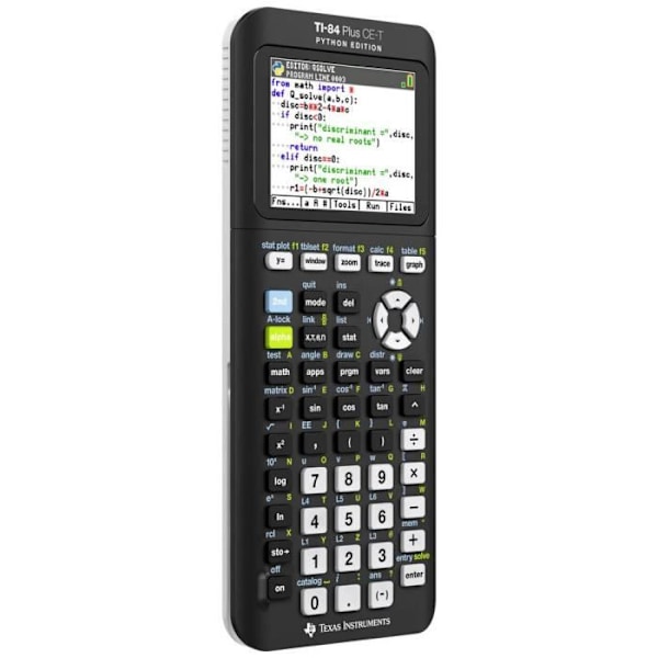 Texas Instruments TI-84 Plus CE-T Python Edition grafräknare svart, silver Display: 16 batterier (B x H x D) 85