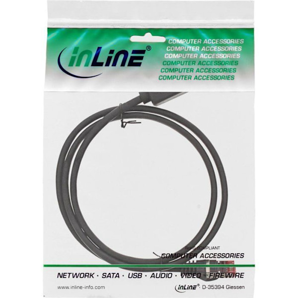 Kabel - nätverksadapter - telefoni Inline 76950X nätverkskabel Svart 0,5 m Cat6 S/FTP (S-STP)
