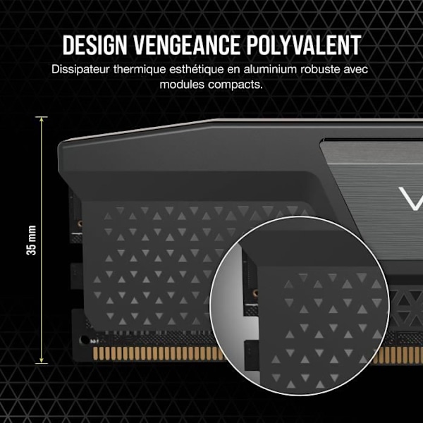 CORSAIR Vengeance 32GB 1x32GB - DDR5 5600MHz - CAS40 - Svart (CMK32GX5M1B5600C40)