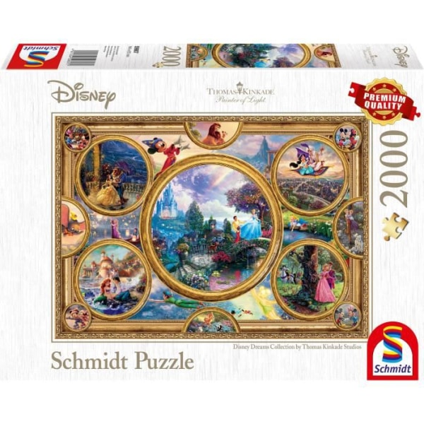 Pussel - SCHMIDT SPIELE - Disney Dreams Collection - 2000 bitar - Flerfärgad - Abstrakt - Blandad