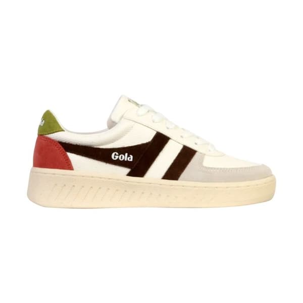 Basket Cuir Gola Grandslam Trident - Vit/Mörkbrun/Moss Vit 41