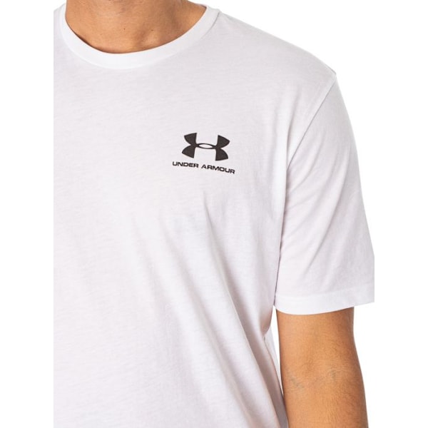 Under Armour Sportstyle Left Chest Herr T-shirt - Kort ärm - Vit - Multisport Vit jag