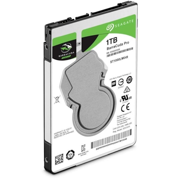 SEAGATE - Intern hårddisk - BarraCuda Pro - 1TB - 7200 rpm - 2,5" (ST1000LM049)