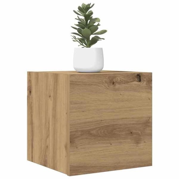 vidaXL Väggmonterad TV-möbel i hantverksmässig ek 30,5x30x30 cm 856414