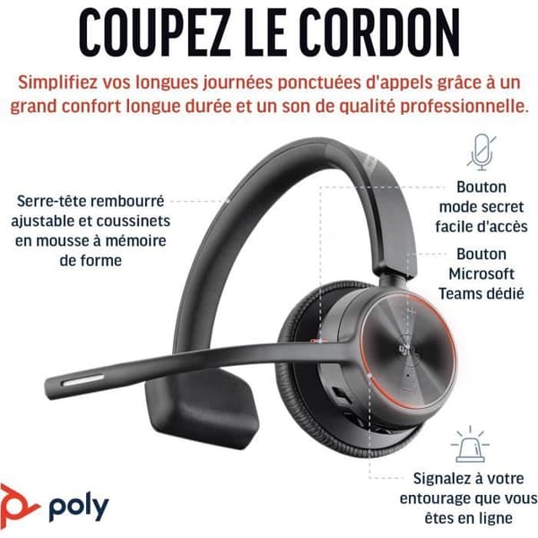 Bluetooth-mikroheadset Voyager 4310 UC