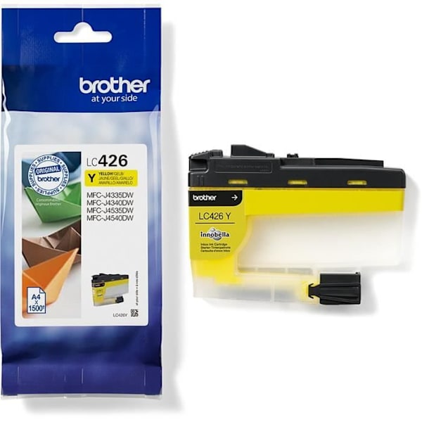 LC426Y bläckpatron - BROTHER - gul standardkapacitet 1500 sidor - För MFC-J4340DW, MFC-J4540DW och MFC-J4540DWXL