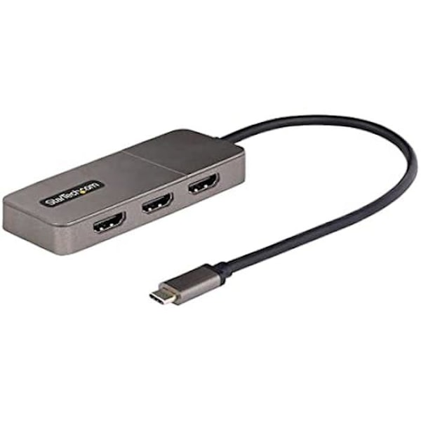 USB-C MST Hub - STARTECH.COM - Multi-Display Adapter - 3x HDMI - 4K 60Hz - USB Powered Grå