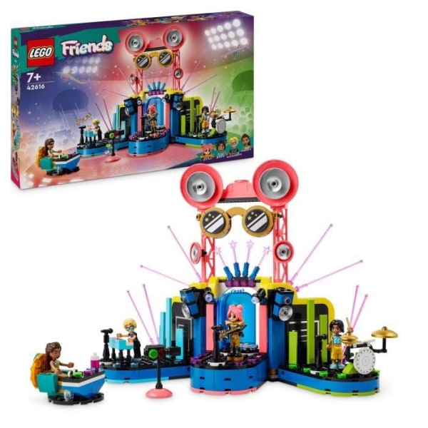 LEGO® 42616 Friends Heartlake City Musical Show, leksak med 4 Andrea-minifigurer, scen och instrument