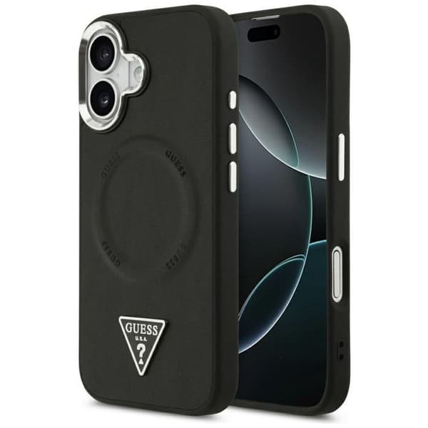 Coque Guess Hardcase Triangle Logo MagSafe för iPhone 17 - Svart Svart