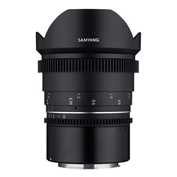 SAMYANG MF 14 mm T3.1 VDSLR MK2 Canon RF Ultravidvinkelobjektiv för Canon RF, fast brännvidd 14 mm, Följ Focus Crown