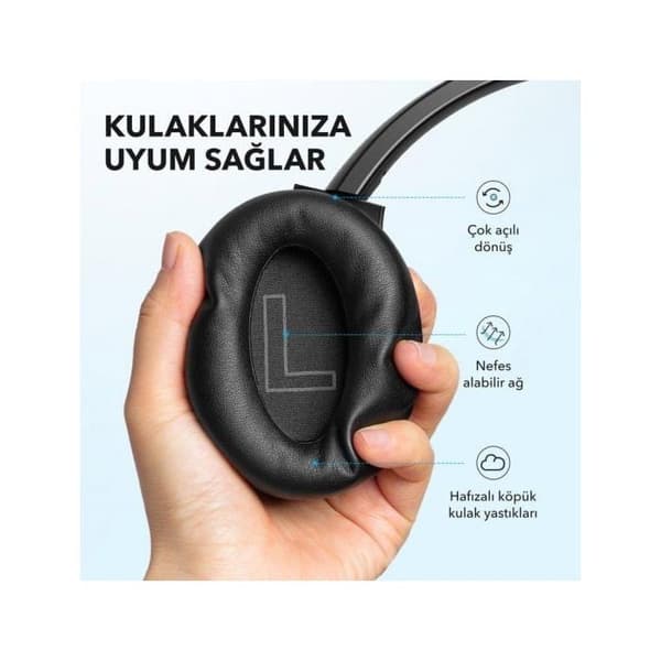 Hörlurar - SOUNDCORE - Q20i - Vit - Bluetooth - Inbyggd mikrofon Vit