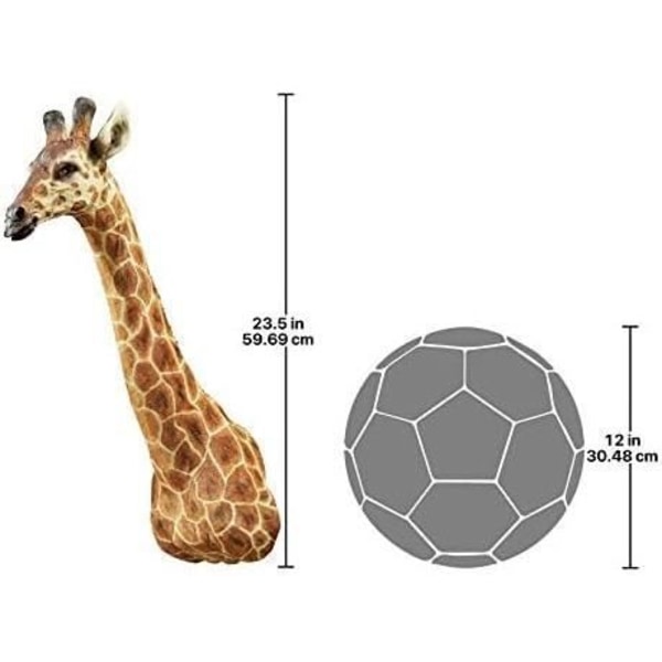Design Toscano KY2069 Väggskulptur Afrikansk Trophé av Giraff Flerfärgad 42 x 19 x 59,5 cm