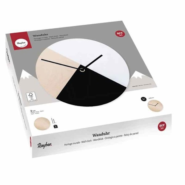 Kit: Väggklocka, FSC MixCredit, 25cm, 2, 1Setbox Transparent