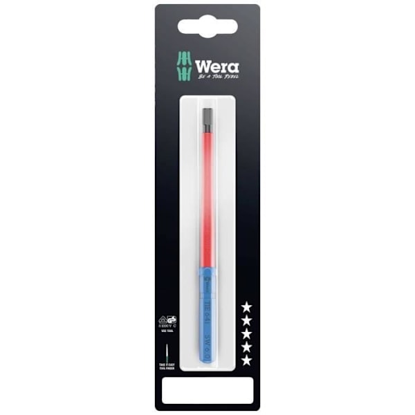 Tournevis - Wera - Kraftform Kompakt VDE 64 i - 6,0 x 157 mm - Utbytbar blad - 6-kants hexagonal