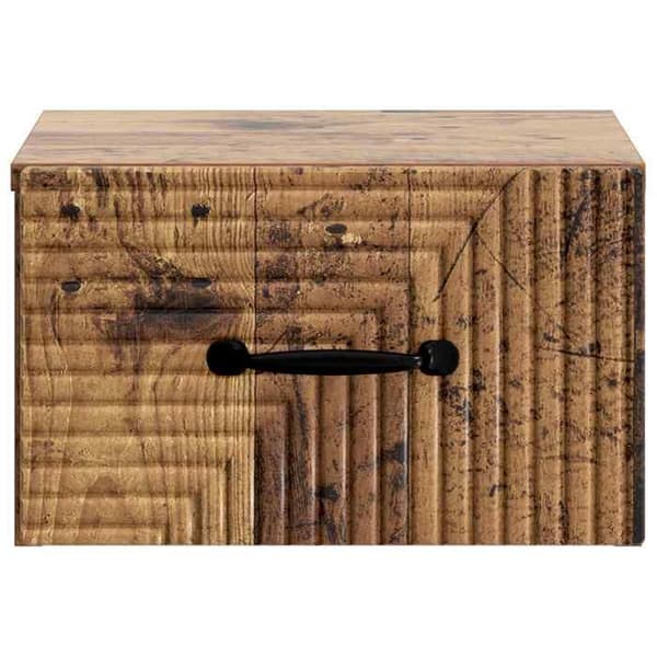 vidaXL Väggmonterad sängbord 2 st Antik trä 34,5 x 33 x 20 cm 898612