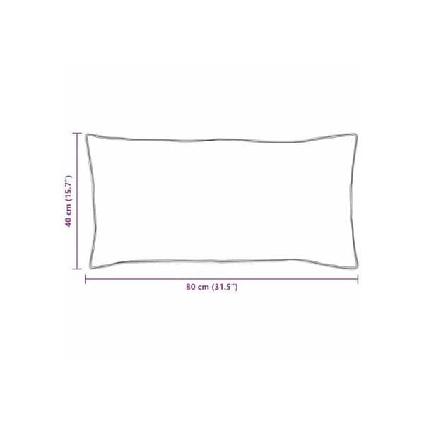 Rektangulär kudde i bomull - vidaXL - Vit - 130gsm 100% bomull - 1 kg - Rektangulär form - Andningsbar