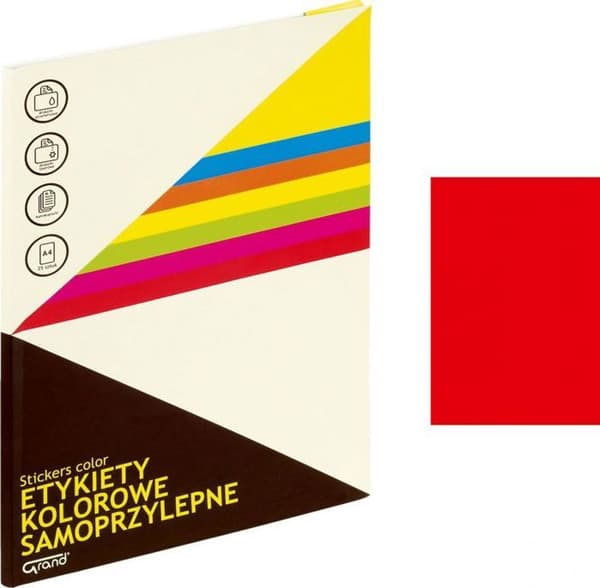 Etikett - HERLITZ - PA34EAG - A4 210 mm x 297 mm - Roségul - Rektangulära