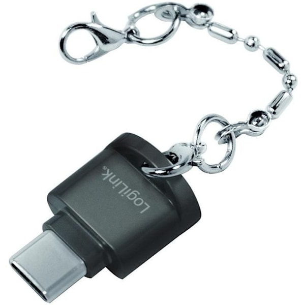 USB 2.0 kortläsare - LOGILINK - Nyckelring - Svart - MicroSD - USB-C - 2 TB