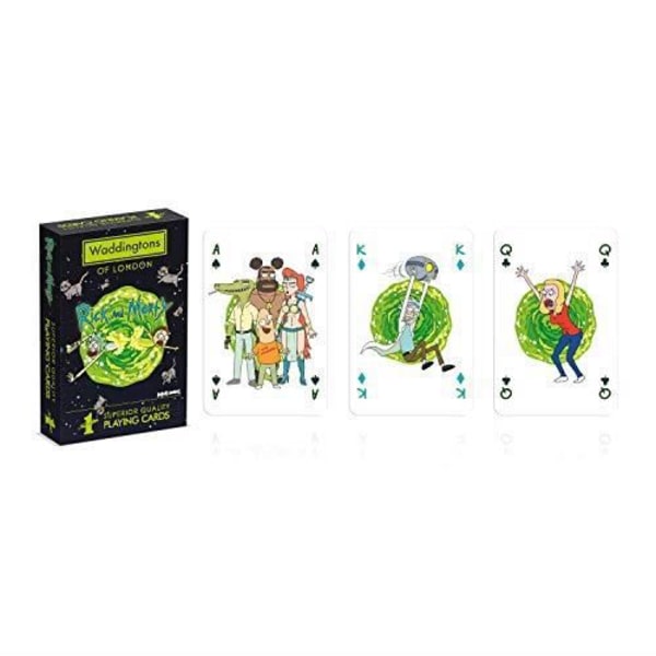 Kortspel - Waddingtons - Rick och Morty - Vit - Kartong - Rektangulär