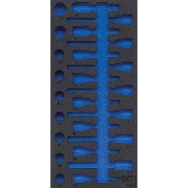 Insert till verkstadsvagn - BGS - 4116 - Hård skum - 1 insert - 80 g