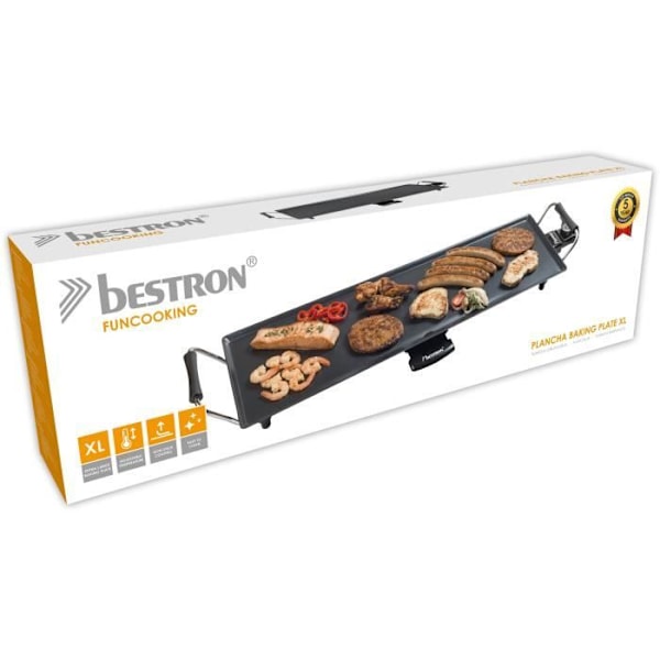 Plancha XL 1800 B 70 x 23 cm ABP603 - Bestron - Bordsgrill Grå