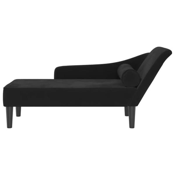 vidaXL Sängsoffa med kuddar svart sammet 4007593