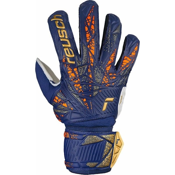 Målvaktshandskar - Reusch - Attrakt Solid - Maximal grepp - Hållbar - Unisex premium blå/guld L/XL