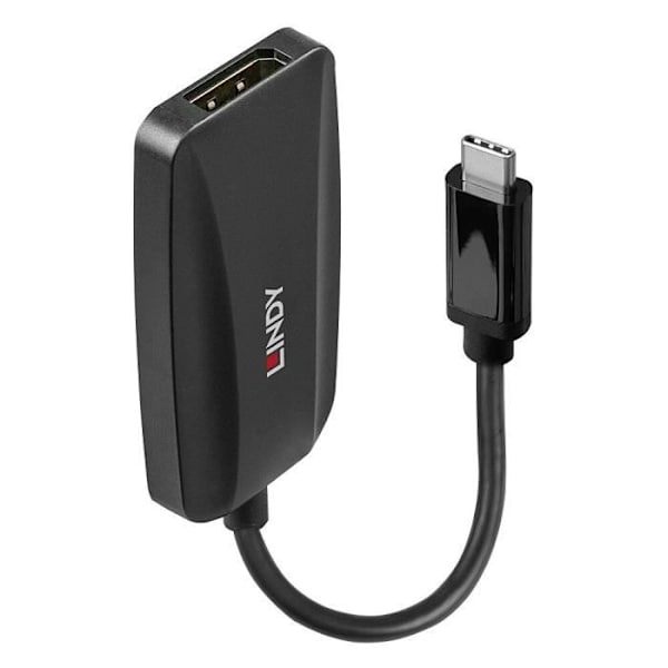 USB Typ C till DisplayPort 1.4 Converter Svart