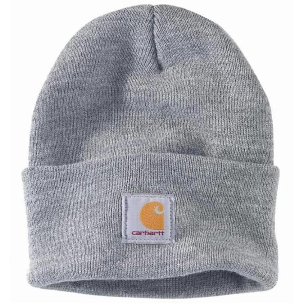 Mössa - CARHARTT - KLOCKHATT - Ljusgrå - Dubbel tjocklek - Vikbar mudd Ljusgrått