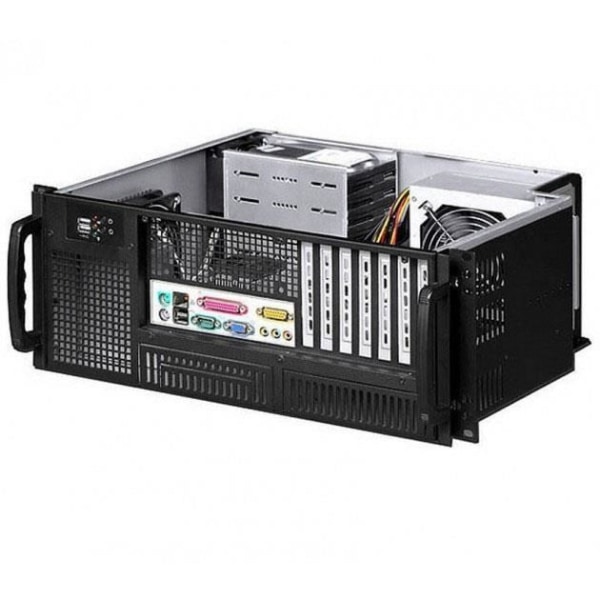 Techly I-CASE MP-P4HX-BLK6, Rack, Server, Stål, ATX, Svart, 4U