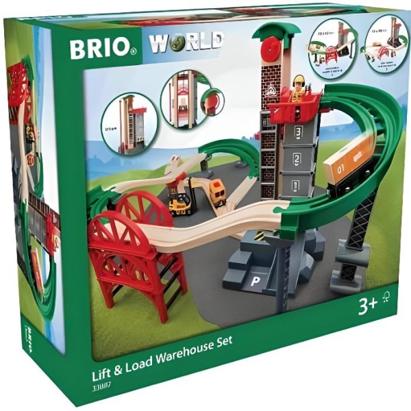 BRIO World Grand Circuit Multimodal Plattform - 32-delat set - Tågbana i trä - Ravensburger - Från 3 år - 33887