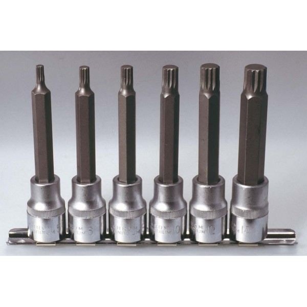 Skruvmejselhylsa - KSTOOLS - KS 1/2" 110mm XZN M5-6-8-10-12-14mm - metallskena