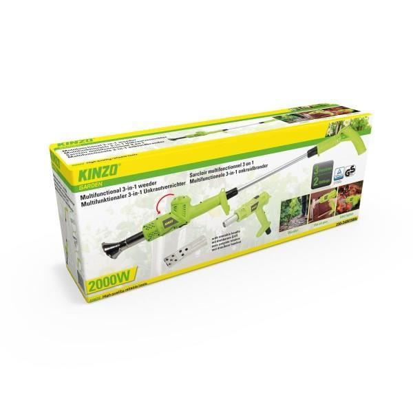 Elektrisk brännare 3 i 1 - Multifunktionell 2000 W - Roterande handtag Grön