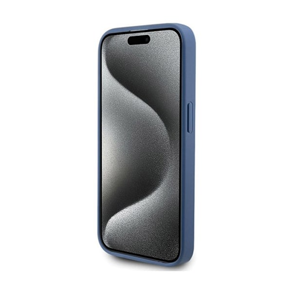 iPhone 14 Pro-fodral - Guess - 4G-kollektionen - Läder Metall - MagSafe - Blå Blå