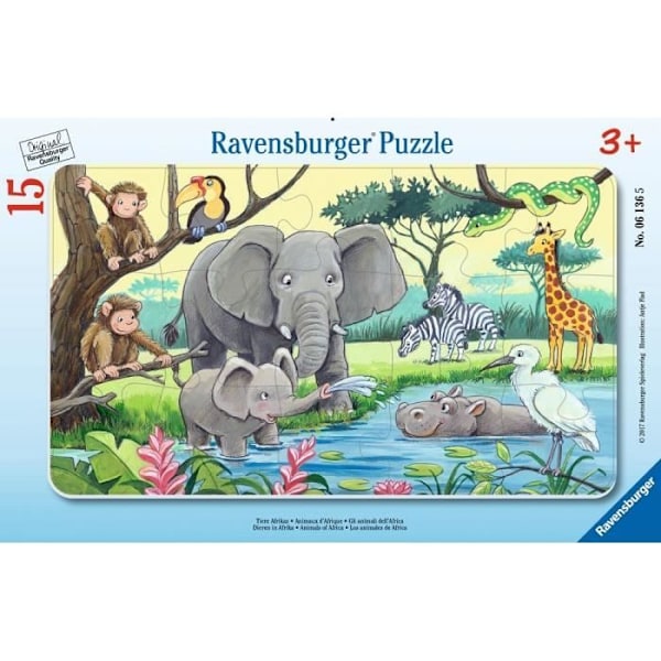 15 p rampussel - Afrikanska djur - Ravensburger - Blandat - Från 3 år Flerfärgad