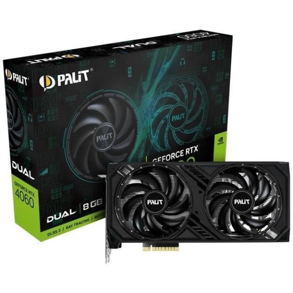 PALIT Nvidia GeForce RTX 4060 Dual 8GB grafikkort