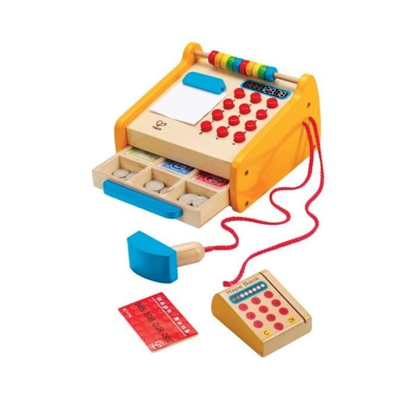 Imitationsspel - HAPE - Träkassa - 37 tillbehör - Blandat - Från 3 år Flerfärgad