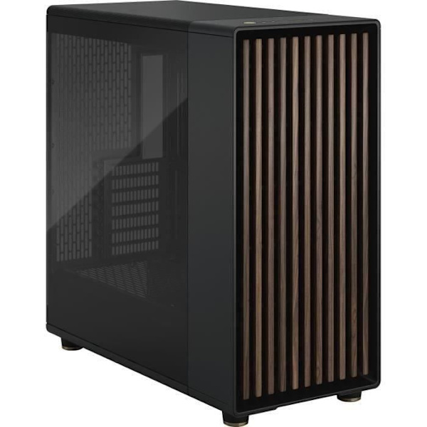 PC-fodral - FRACTAL DESIGN - North XL Charcoal Black TG Dark - FD-C-NOR1X-02 - E-ATX - Elegant design av trä och legeringar