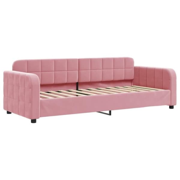 vidaXL Rosa vilstol 80x200 cm sammet 354054